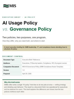 AI Usage and Governance Policy - Exec Brief